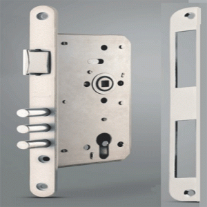 Interior and exterior mortise lock for wooden doors